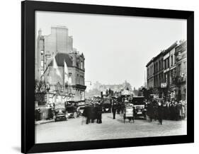 Busy Street by Stamford Bridge Stadium, (Chelsea Football Ground), Fulham, London, 1912-null-Framed Photographic Print