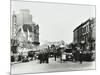 Busy Street by Stamford Bridge Stadium, (Chelsea Football Ground), Fulham, London, 1912-null-Mounted Premium Photographic Print