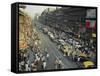 Busy Street, Calcutta, West Bengal, India-John Henry Claude Wilson-Framed Stretched Canvas