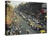 Busy Street, Calcutta, West Bengal, India-John Henry Claude Wilson-Stretched Canvas