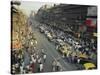 Busy Street, Calcutta, West Bengal, India-John Henry Claude Wilson-Stretched Canvas