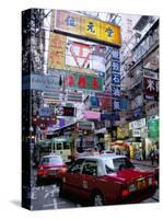 Busy Street, Causeway Bay, Hong Kong Island, Hong Kong, China-Amanda Hall-Stretched Canvas