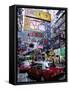 Busy Street, Causeway Bay, Hong Kong Island, Hong Kong, China-Amanda Hall-Framed Stretched Canvas