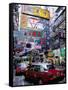 Busy Street, Causeway Bay, Hong Kong Island, Hong Kong, China-Amanda Hall-Framed Stretched Canvas