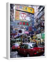 Busy Street, Causeway Bay, Hong Kong Island, Hong Kong, China-Amanda Hall-Framed Photographic Print