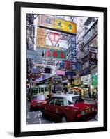 Busy Street, Causeway Bay, Hong Kong Island, Hong Kong, China-Amanda Hall-Framed Photographic Print