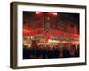 Busy Street Corner of Maxwell House and Mayflower Doughnuts Restaurant-Andreas Feininger-Framed Photographic Print