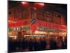 Busy Street Corner of Maxwell House and Mayflower Doughnuts Restaurant-Andreas Feininger-Mounted Photographic Print