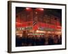 Busy Street Corner of Maxwell House and Mayflower Doughnuts Restaurant-Andreas Feininger-Framed Photographic Print