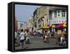 Busy Street, Georgetown, Penang, Malaysia-Fraser Hall-Framed Stretched Canvas