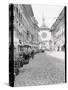 Busy Street in Bern Switzerland-null-Stretched Canvas