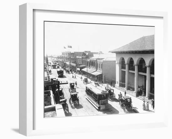 Busy Street in Kingston-null-Framed Premium Photographic Print
