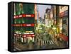 Busy Streets and Neon Signs in the Evening at Shinjuku Station, Shinjuku, Tokyo, Japan, Asia-Christian Kober-Framed Stretched Canvas