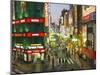 Busy Streets and Neon Signs in the Evening at Shinjuku Station, Shinjuku, Tokyo, Japan, Asia-Christian Kober-Mounted Photographic Print