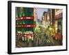 Busy Streets and Neon Signs in the Evening at Shinjuku Station, Shinjuku, Tokyo, Japan, Asia-Christian Kober-Framed Photographic Print