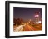 Busy Traffic and Light Trails Through City Centre, Beijing, China, Asia-Neale Clark-Framed Photographic Print