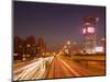 Busy Traffic and Light Trails Through City Centre, Beijing, China, Asia-Neale Clark-Mounted Photographic Print