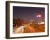 Busy Traffic and Light Trails Through City Centre, Beijing, China, Asia-Neale Clark-Framed Photographic Print