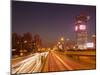 Busy Traffic and Light Trails Through City Centre, Beijing, China, Asia-Neale Clark-Mounted Photographic Print