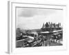 Busy Train Station in Michigan-null-Framed Photographic Print