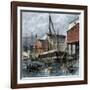 Busy US Navy-Yard in Philadelphia, 1870s-null-Framed Giclee Print