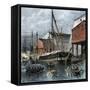 Busy US Navy-Yard in Philadelphia, 1870s-null-Framed Stretched Canvas