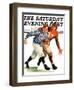 "But Ref!," Saturday Evening Post Cover, October 22, 1938-Lonie Bee-Framed Giclee Print