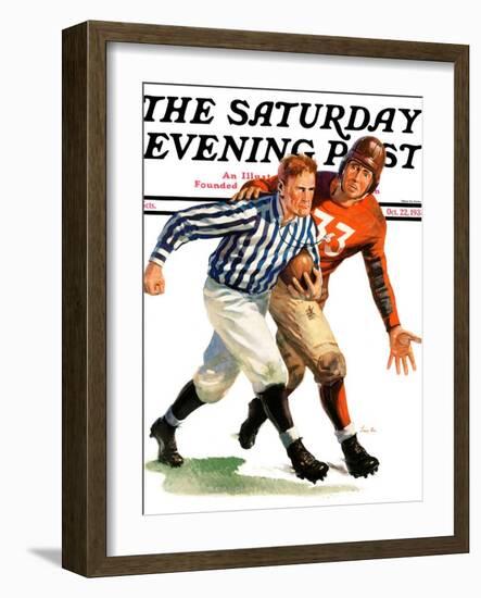 "But Ref!," Saturday Evening Post Cover, October 22, 1938-Lonie Bee-Framed Giclee Print