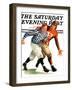 "But Ref!," Saturday Evening Post Cover, October 22, 1938-Lonie Bee-Framed Giclee Print