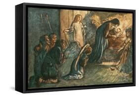 But See! the Virgin Blest Hath Laid Her Babe to Rest-Robert Anning Bell-Framed Stretched Canvas