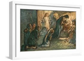 But See! the Virgin Blest Hath Laid Her Babe to Rest-Robert Anning Bell-Framed Giclee Print