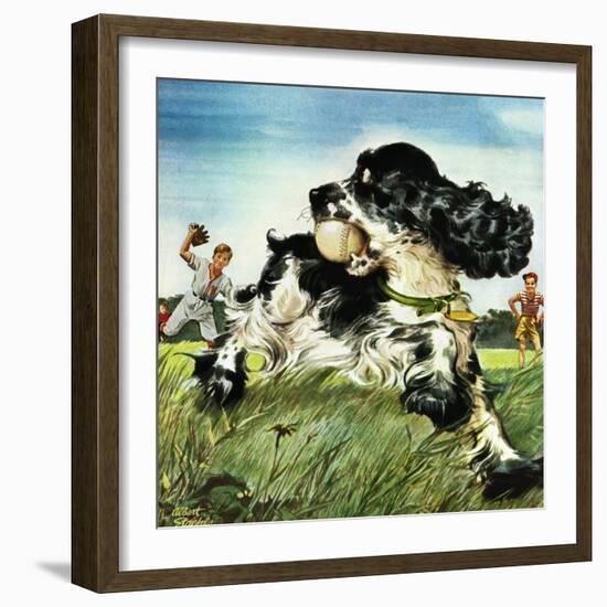 "Butch and Baseball," June 18, 1949-Albert Staehle-Framed Giclee Print