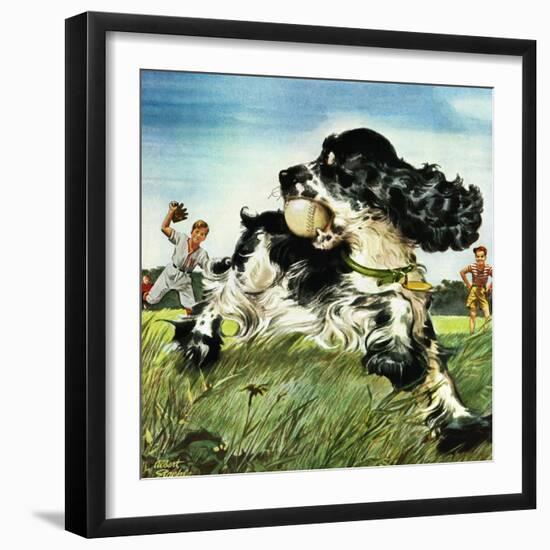 "Butch and Baseball," June 18, 1949-Albert Staehle-Framed Giclee Print