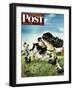 "Butch and Baseball," Saturday Evening Post Cover, June 18, 1949-Albert Staehle-Framed Giclee Print