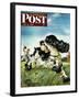 "Butch and Baseball," Saturday Evening Post Cover, June 18, 1949-Albert Staehle-Framed Giclee Print