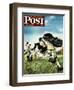 "Butch and Baseball," Saturday Evening Post Cover, June 18, 1949-Albert Staehle-Framed Premium Giclee Print