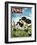 "Butch and Baseball," Saturday Evening Post Cover, June 18, 1949-Albert Staehle-Framed Premium Giclee Print