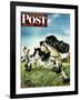 "Butch and Baseball," Saturday Evening Post Cover, June 18, 1949-Albert Staehle-Framed Giclee Print