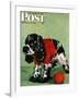 "Butch and Knitted Sweater," Saturday Evening Post Cover, September 28, 1946-Albert Staehle-Framed Giclee Print