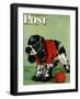 "Butch and Knitted Sweater," Saturday Evening Post Cover, September 28, 1946-Albert Staehle-Framed Premium Giclee Print