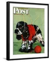 "Butch and Knitted Sweater," Saturday Evening Post Cover, September 28, 1946-Albert Staehle-Framed Giclee Print