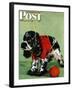 "Butch and Knitted Sweater," Saturday Evening Post Cover, September 28, 1946-Albert Staehle-Framed Giclee Print