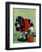 "Butch and Knitted Sweater," September 28, 1946-Albert Staehle-Framed Premium Giclee Print