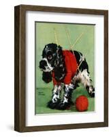 "Butch and Knitted Sweater," September 28, 1946-Albert Staehle-Framed Giclee Print