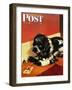 "Butch and Mousetrap," Saturday Evening Post Cover, June 8, 1946-Albert Staehle-Framed Premium Giclee Print