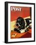 "Butch and Mousetrap," Saturday Evening Post Cover, June 8, 1946-Albert Staehle-Framed Premium Giclee Print