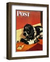 "Butch and Mousetrap," Saturday Evening Post Cover, June 8, 1946-Albert Staehle-Framed Giclee Print