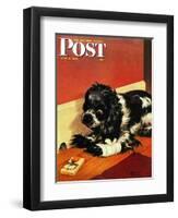 "Butch and Mousetrap," Saturday Evening Post Cover, June 8, 1946-Albert Staehle-Framed Giclee Print