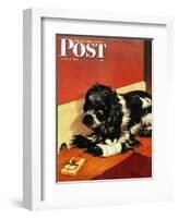 "Butch and Mousetrap," Saturday Evening Post Cover, June 8, 1946-Albert Staehle-Framed Giclee Print