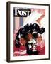 "Butch and the Nylons," Saturday Evening Post Cover, February 15, 1947-Albert Staehle-Framed Giclee Print